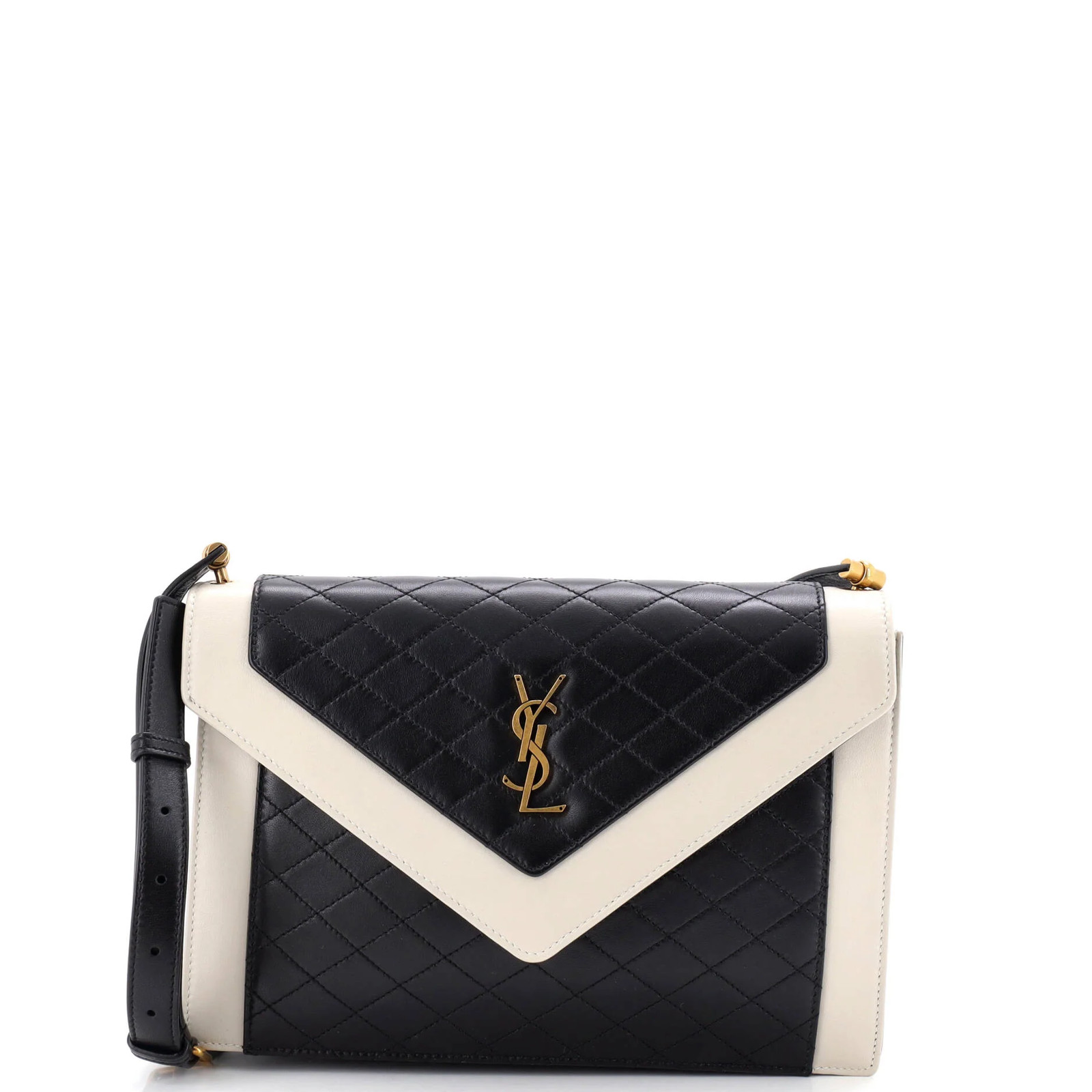 Saint Laurent Gaby Envelope Satchel Quilted Leather
