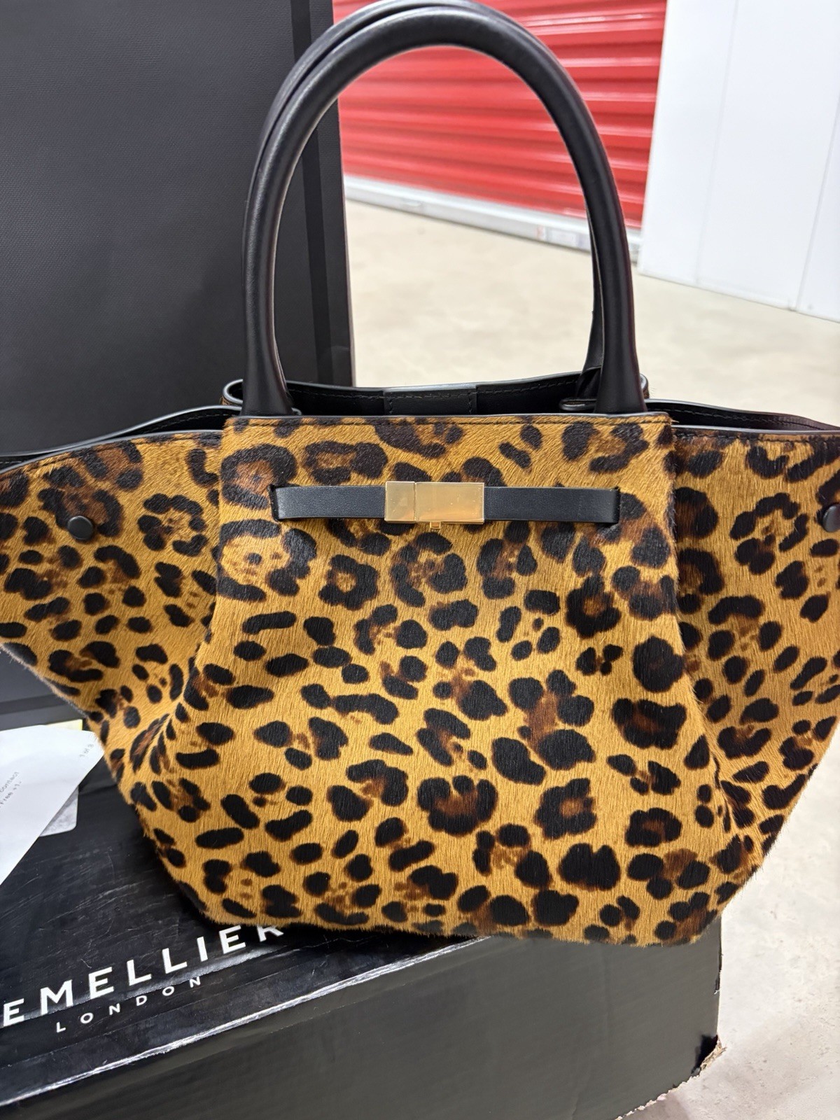 New DeMellier London Leopard Print Handbag – Complete Original Packaging