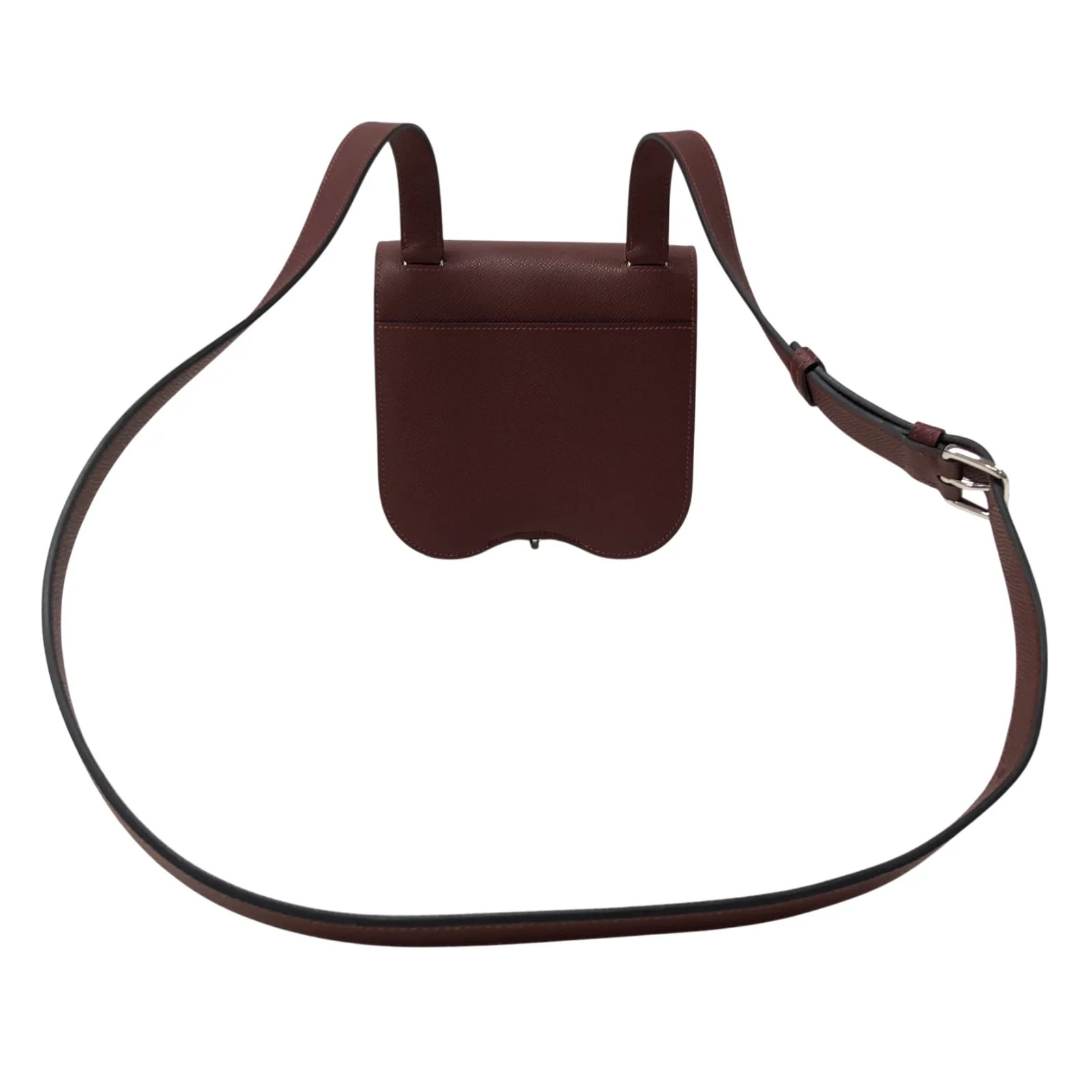 HERMES Della Cavalleria Mini Red Epsom Leather Shoulder Bag #OKB965