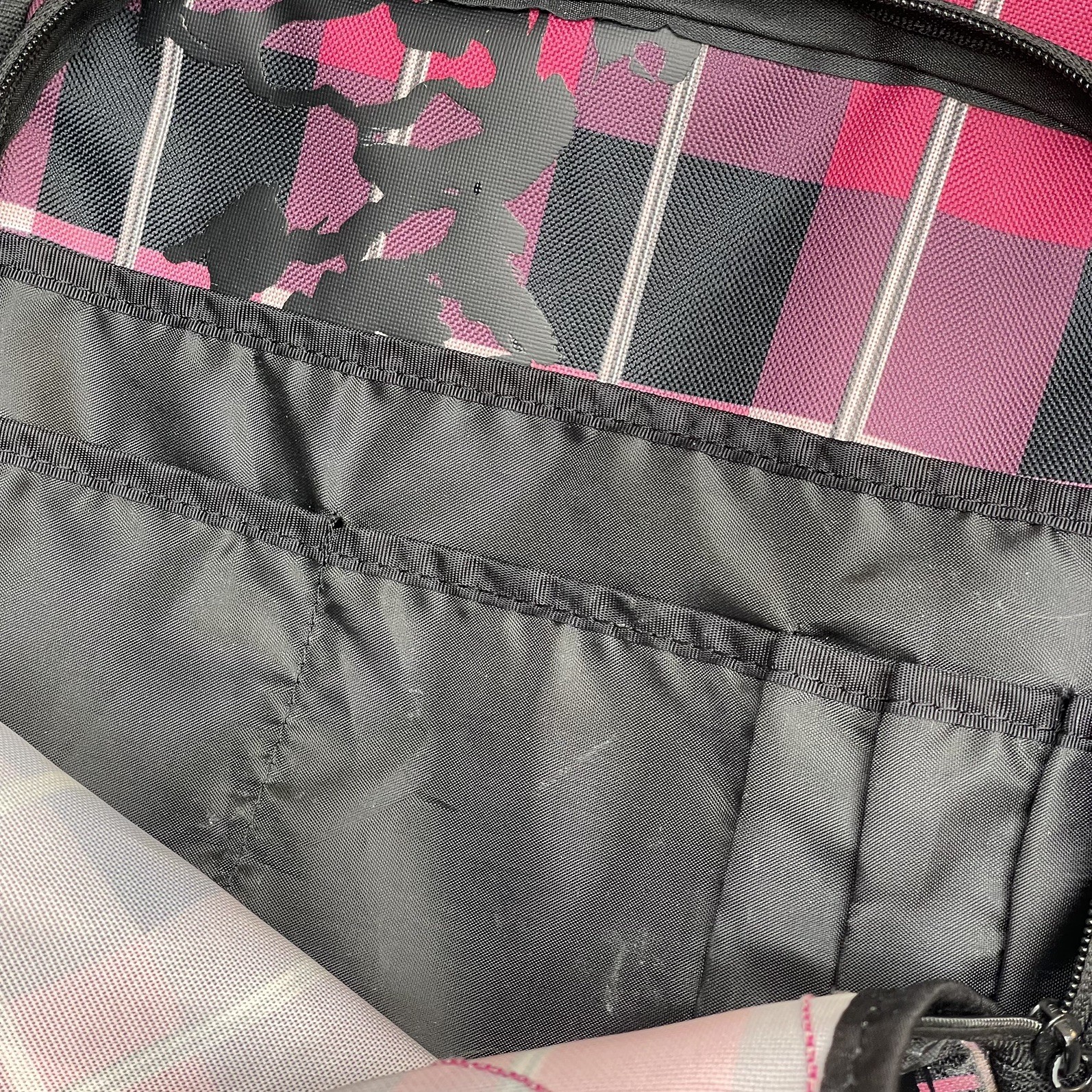 Women’s Girls Roxy Clear Sight Backpack Pink/Black Logo School Bag (Pre-Owned)