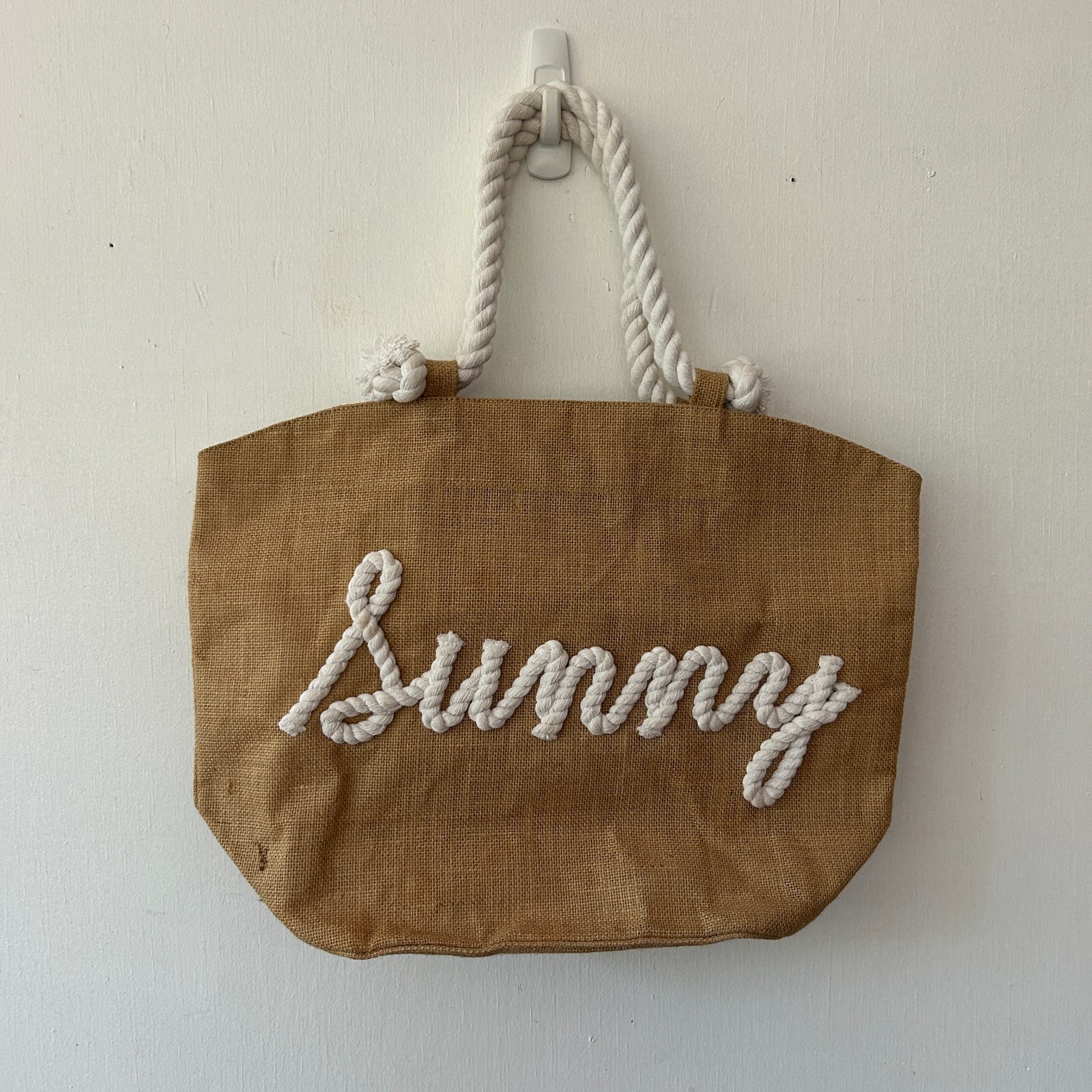 Mudpie Straw Beach Tote Womens Bag Rope Handle Summer Bag Sunny