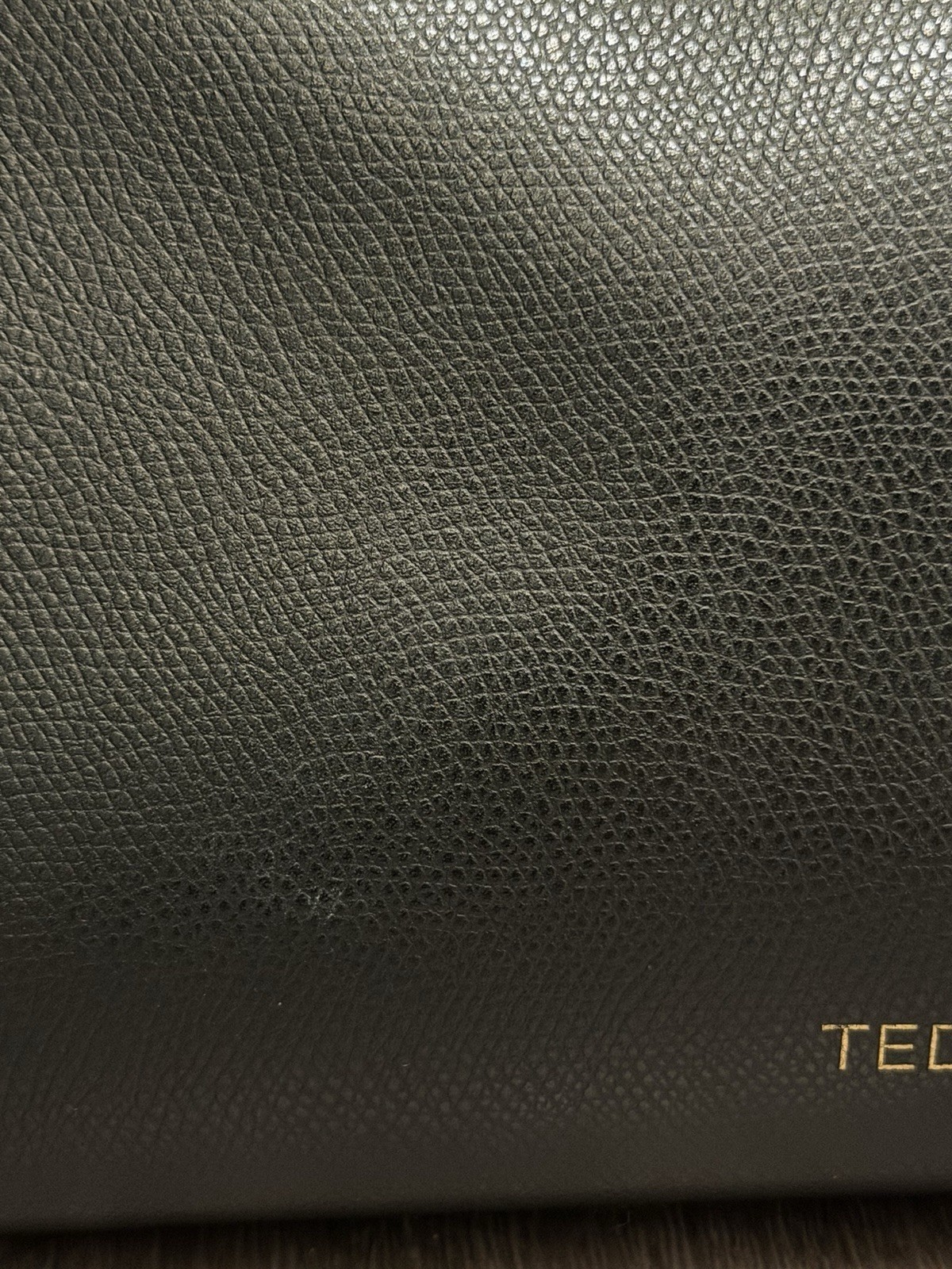Teddy Blake Satchel Top Handle Bag Black Gold Hardware Zip Red Lining Strap