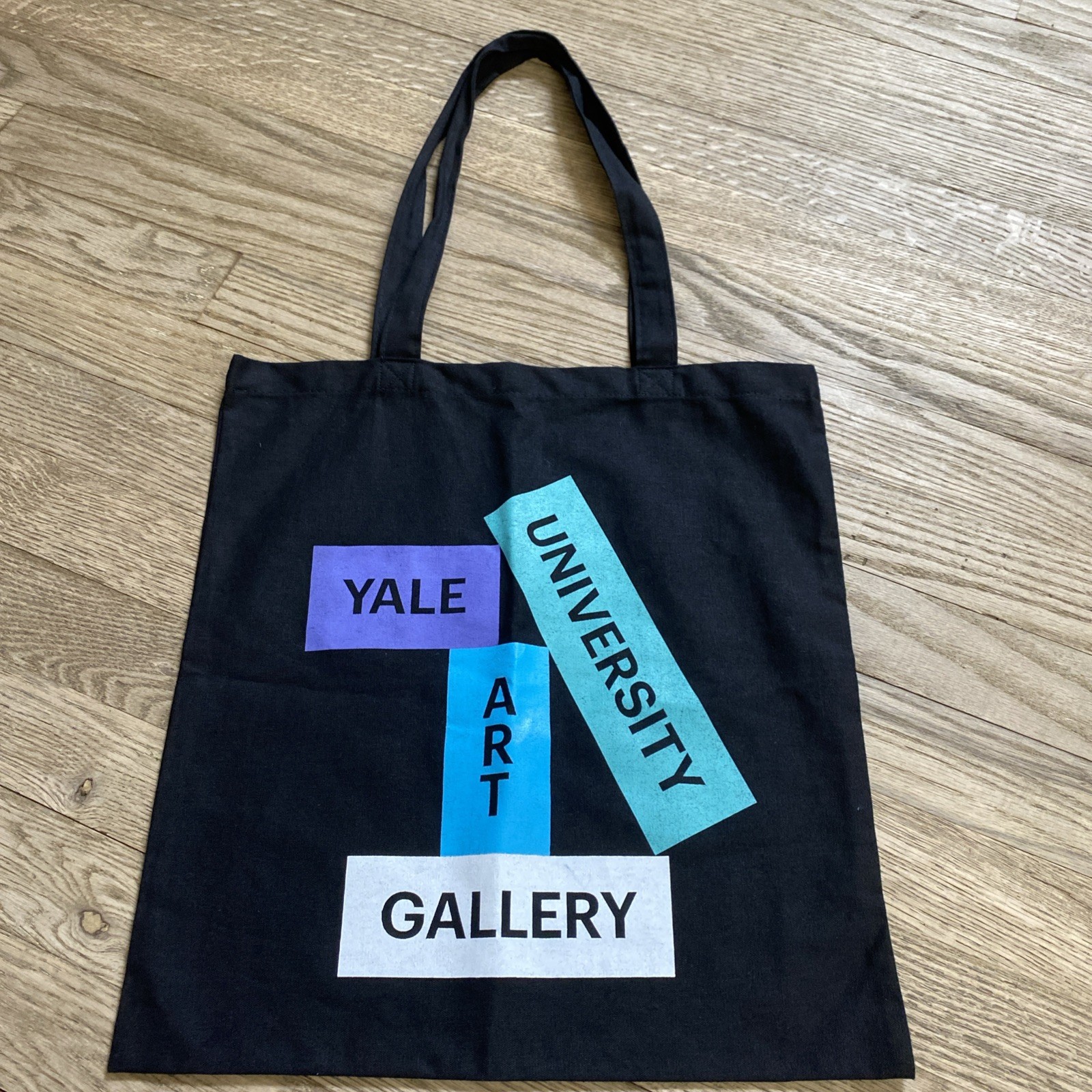 Yale University Art Gallery Black Cotton Tote Bag Colorful Block