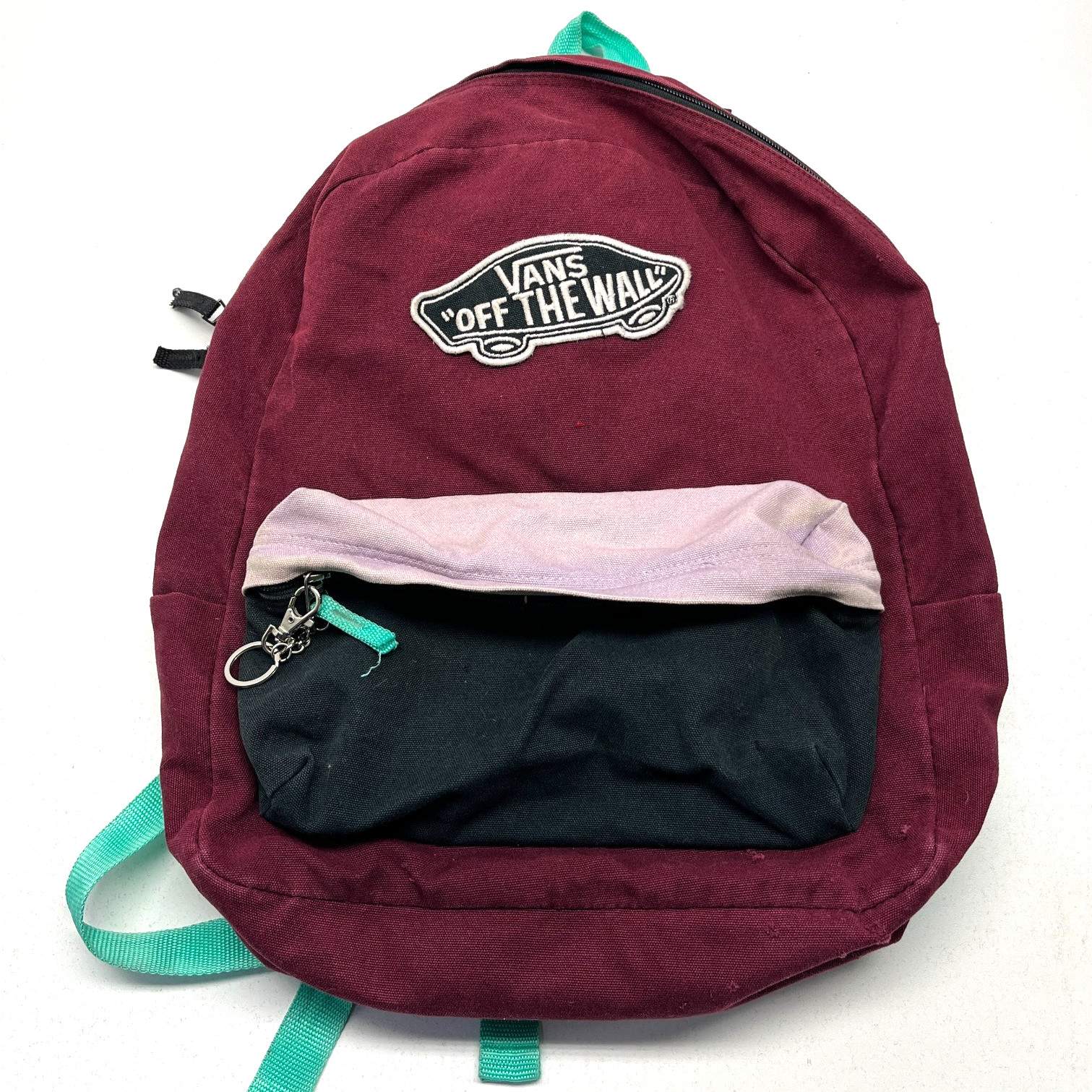 Vans Off the Wall Realm Backpack Maroon Skating School College Unisex Bag Retro