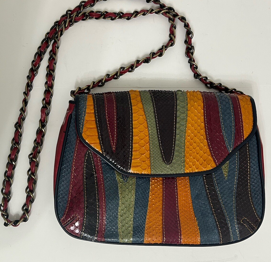 ISABELLA FIORE Clutch Handbag – Colorful made of Python