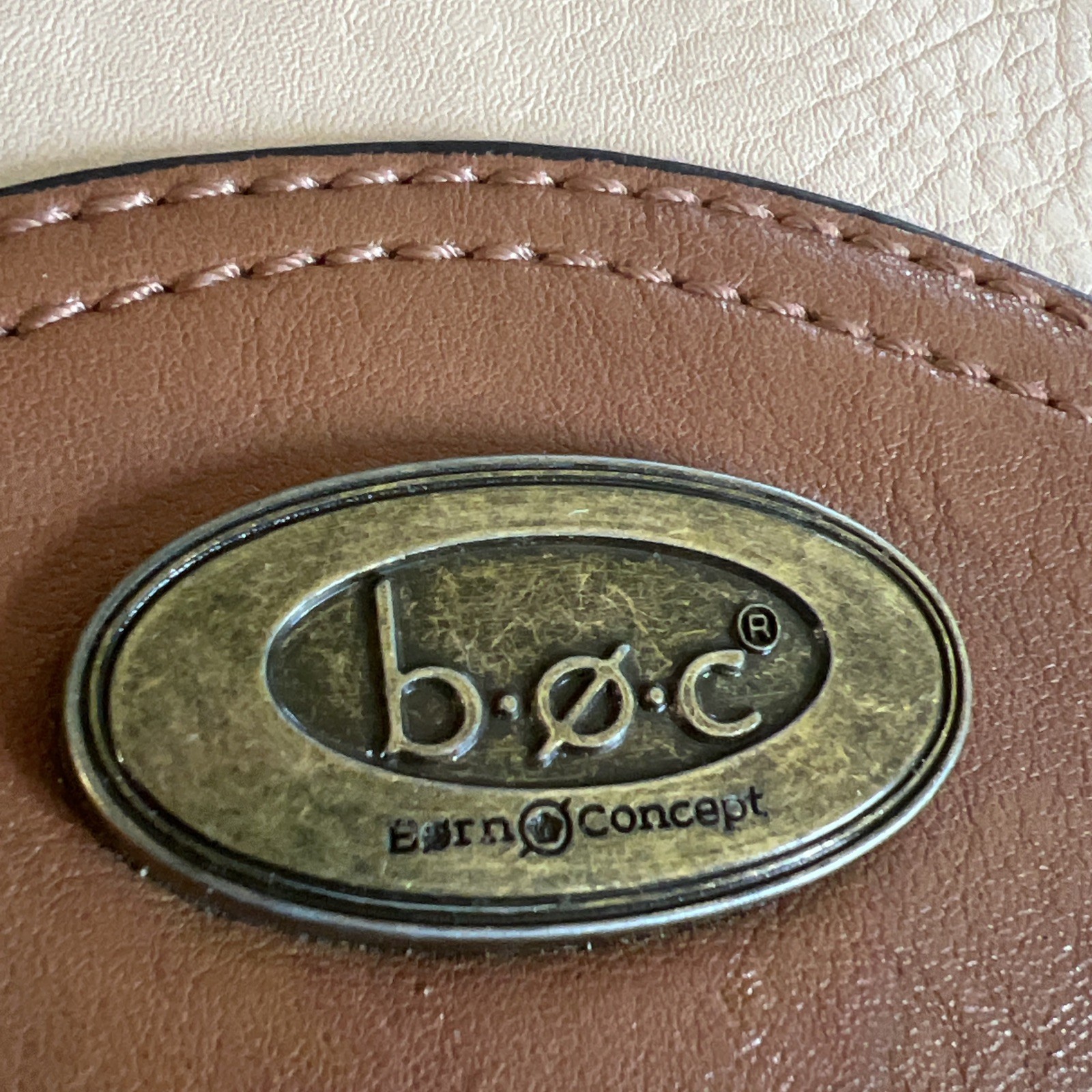 Vintage B.O.C. Born Concept Purse Adjustable Crossbody Brown Bag compartments