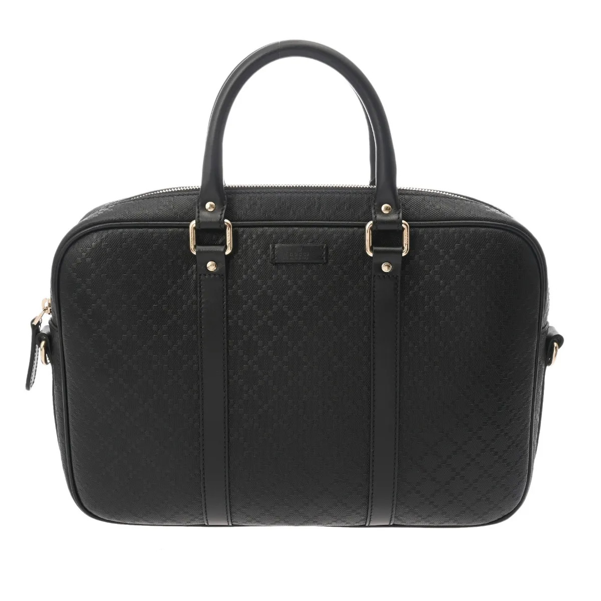 Gucci 344357 Handbag Leather Black #WB2971
