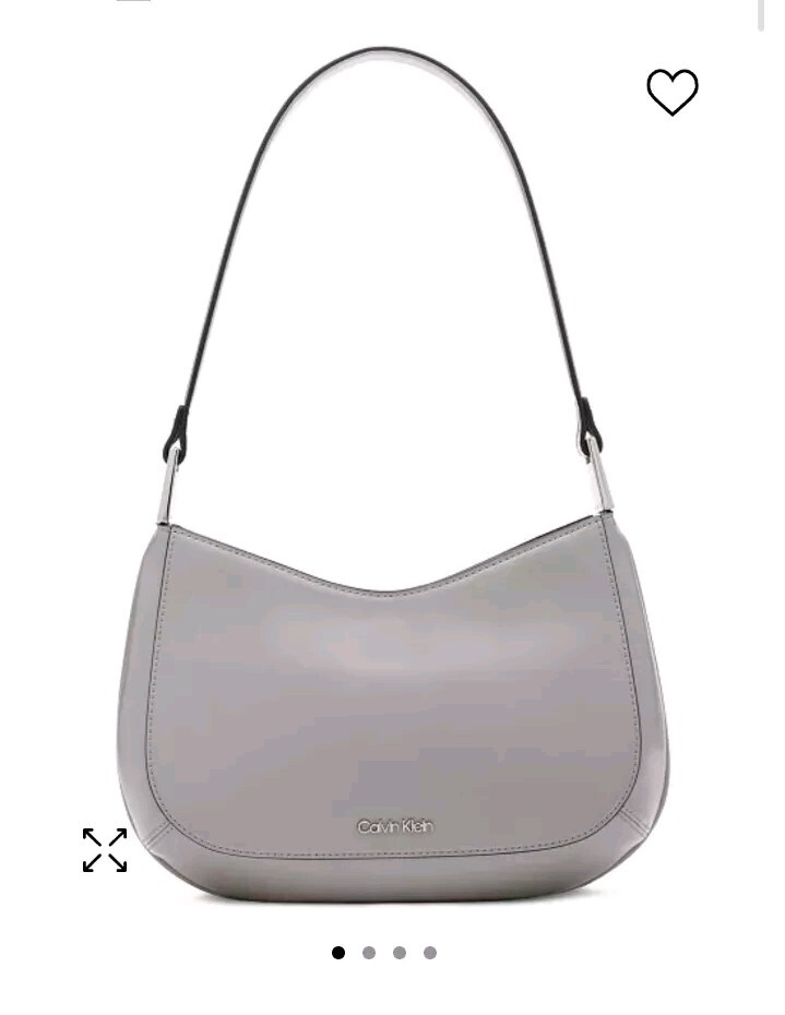 Calvin Klein Charlie Top Zip Organizational Shoulder Bag 11.25x7x4″ New