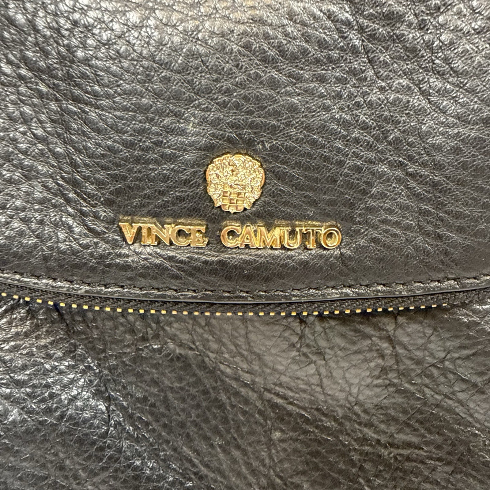 Vince Camuto Genuine Soft Leather Pebbled Black Rizo Women’s Crossbody Bag Boho