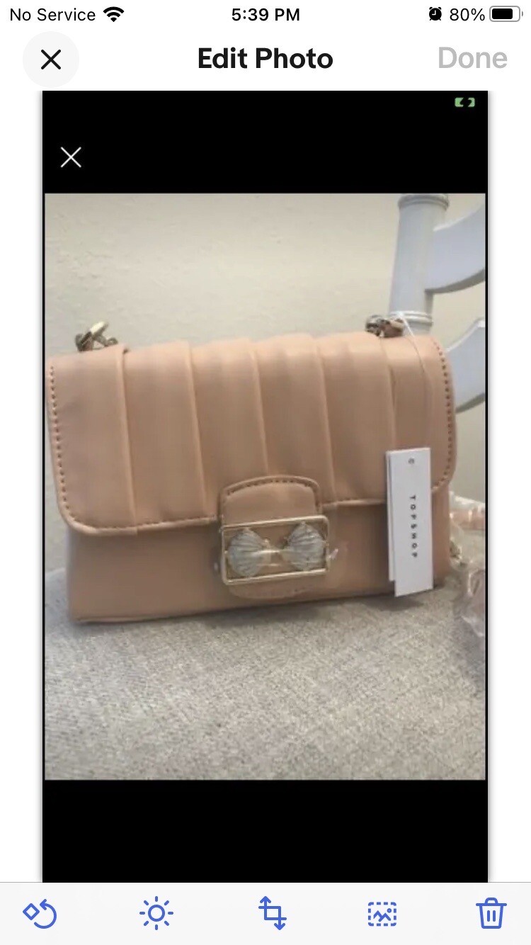 New Topshop Light Coral Seashell Crossbody Purse W Tags Retail: $60