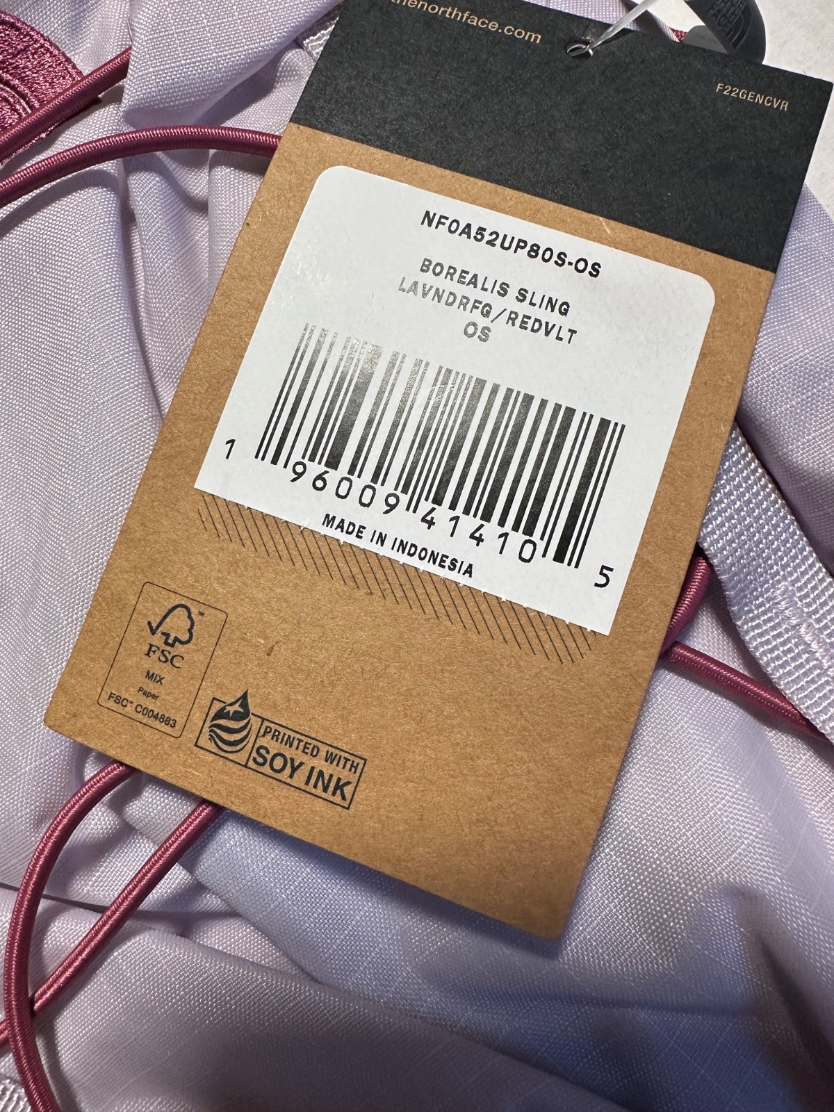 The North Face Borealis Sling Bag, Lavender Fog/Red Violet