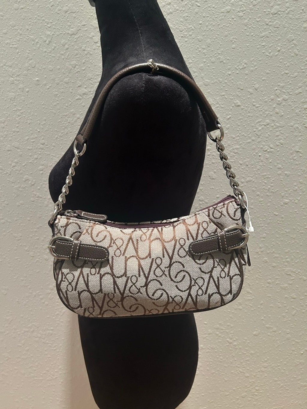 Women’s New York and Co Shoulder Bag Brown & White 10 x 5 x 3