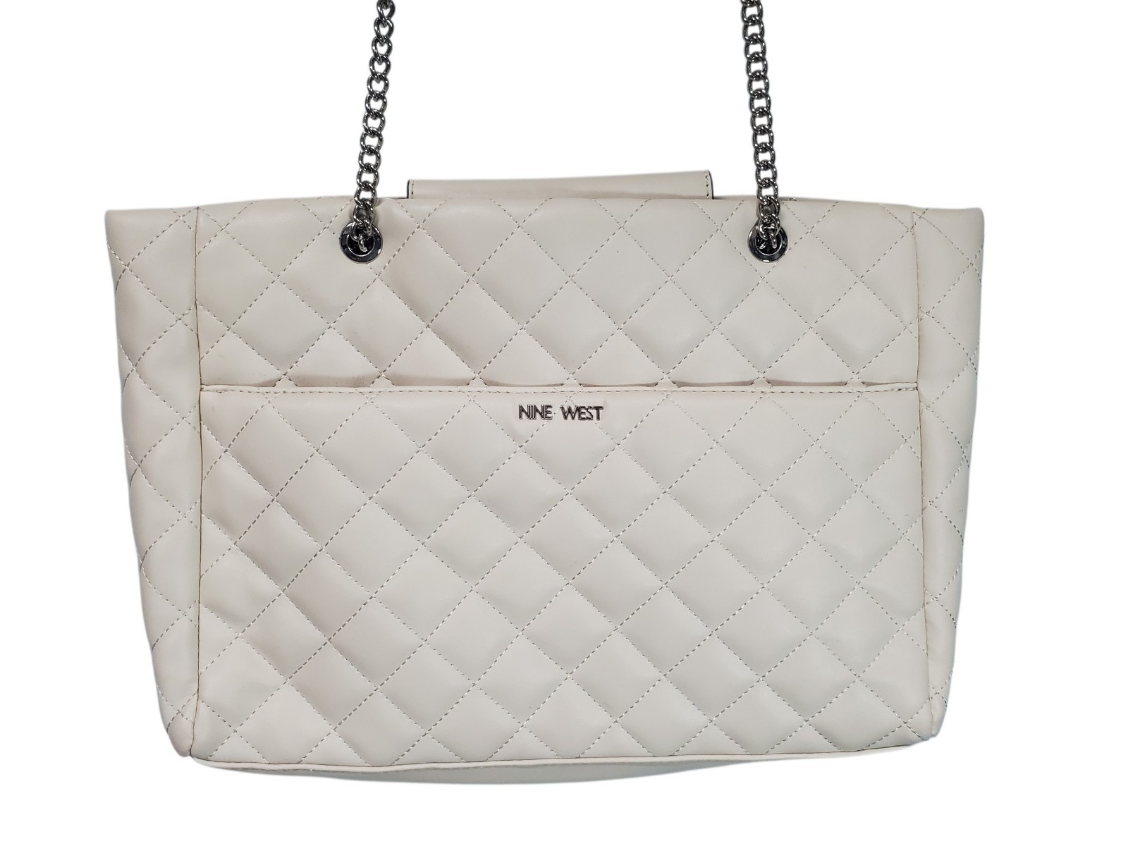 Office Siren Luxery Nine West Quilted Shoulder Bag Cross Body Purse Convertable