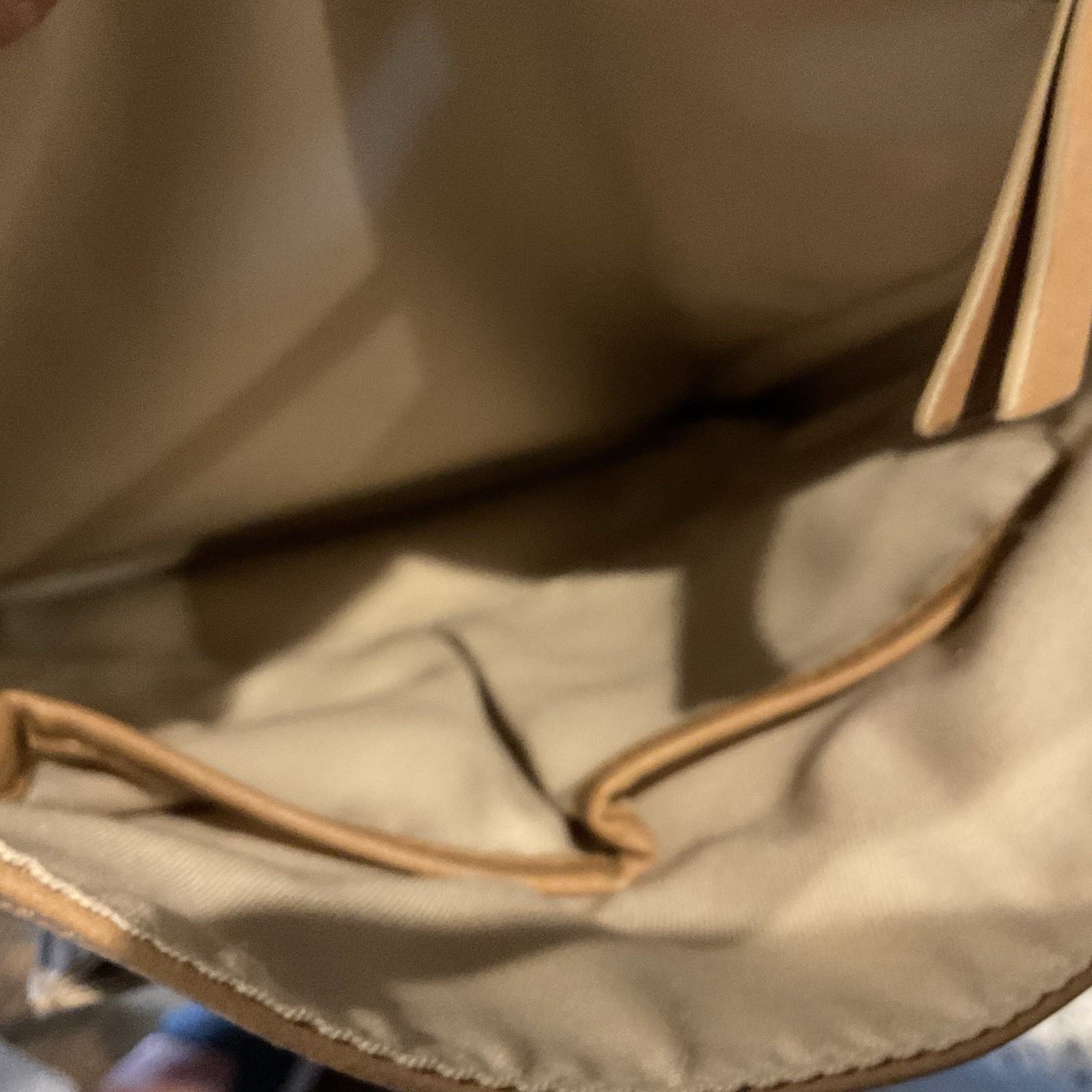 Lucky Brand Genuine Leather Backpack Purse Bag Camel Brown EUC