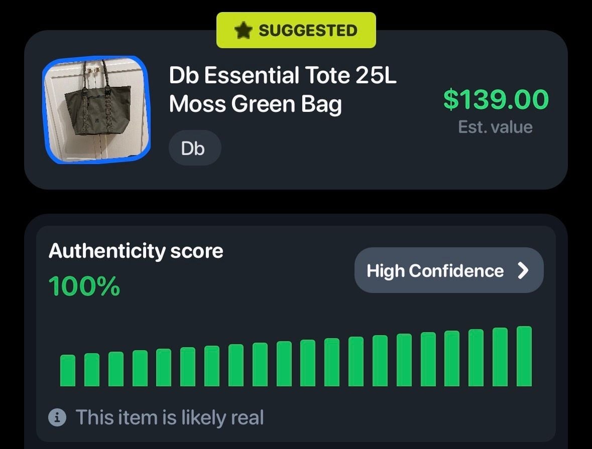 Db Essential Tote 25L Moss Green Bag