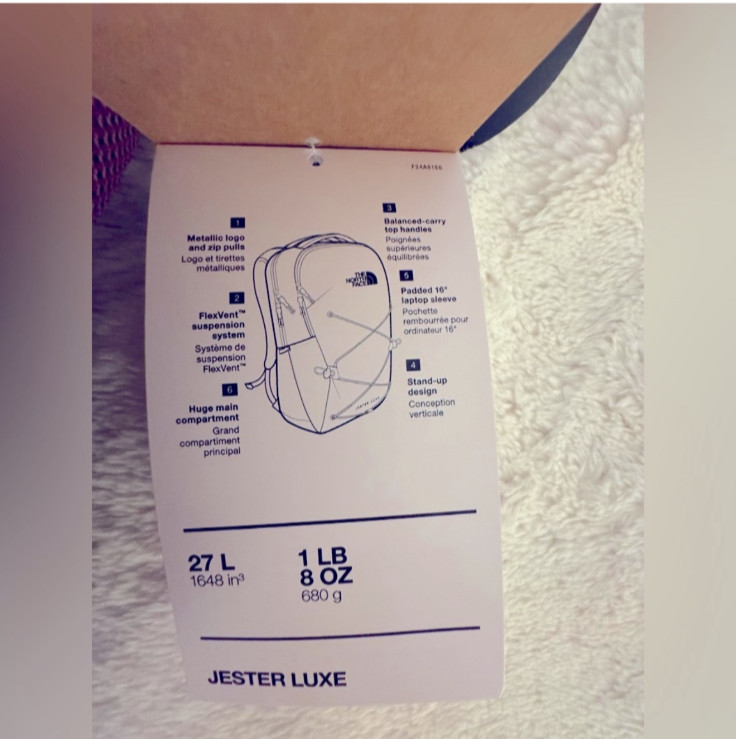 The North Face Jester Luxe NWT Backpack W 27L 16 in Laptop Purple Rose Gold HW