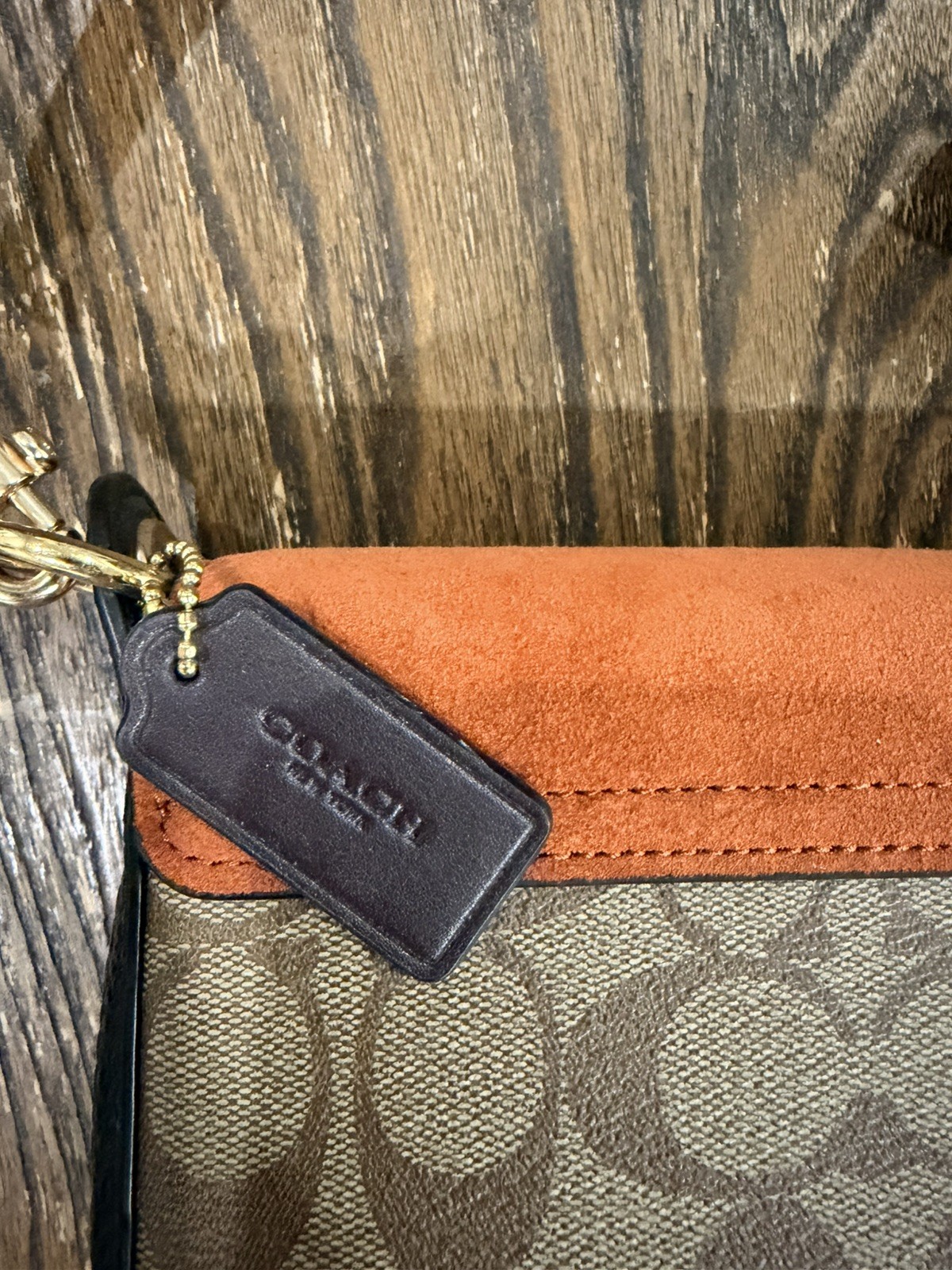 NWT Coach Kleo Shoulder Bag 17 In Signature Canvas smooth leather and suede $425