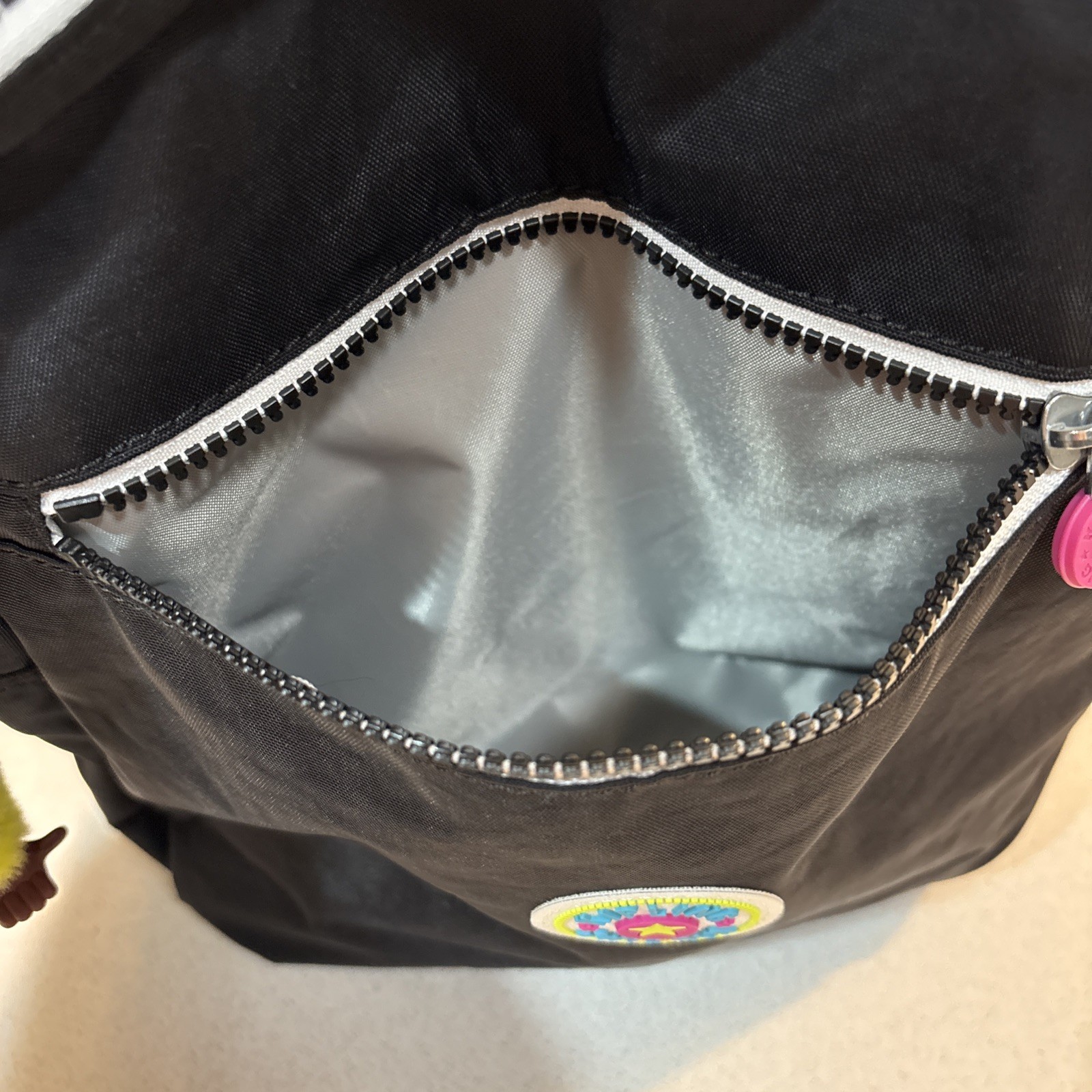 NWT Kipling Seoul Large Backpack True Black Rainbow Laptop Protection Authentic