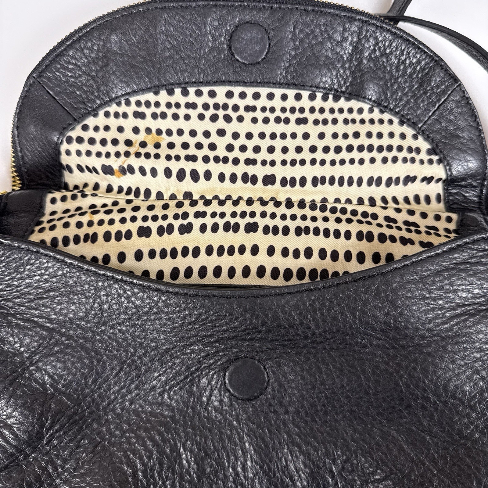 Vince Camuto Genuine Soft Leather Pebbled Black Rizo Women’s Crossbody Bag Boho