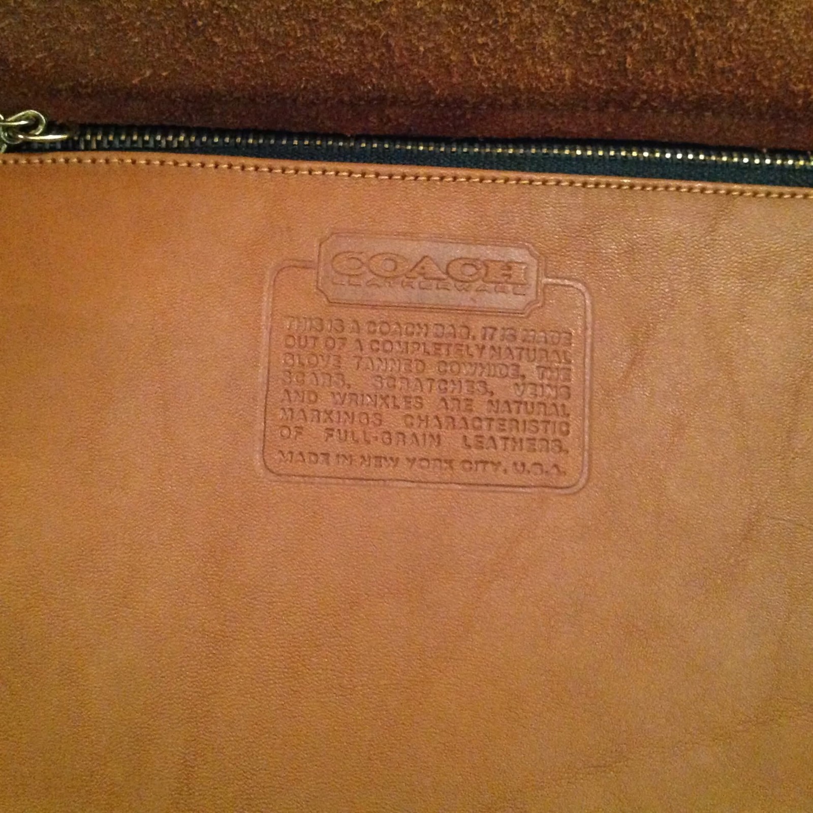 Rare Brittish Tan Vintage COACH Briefcase, 1970s NYC Pre- Serial Number