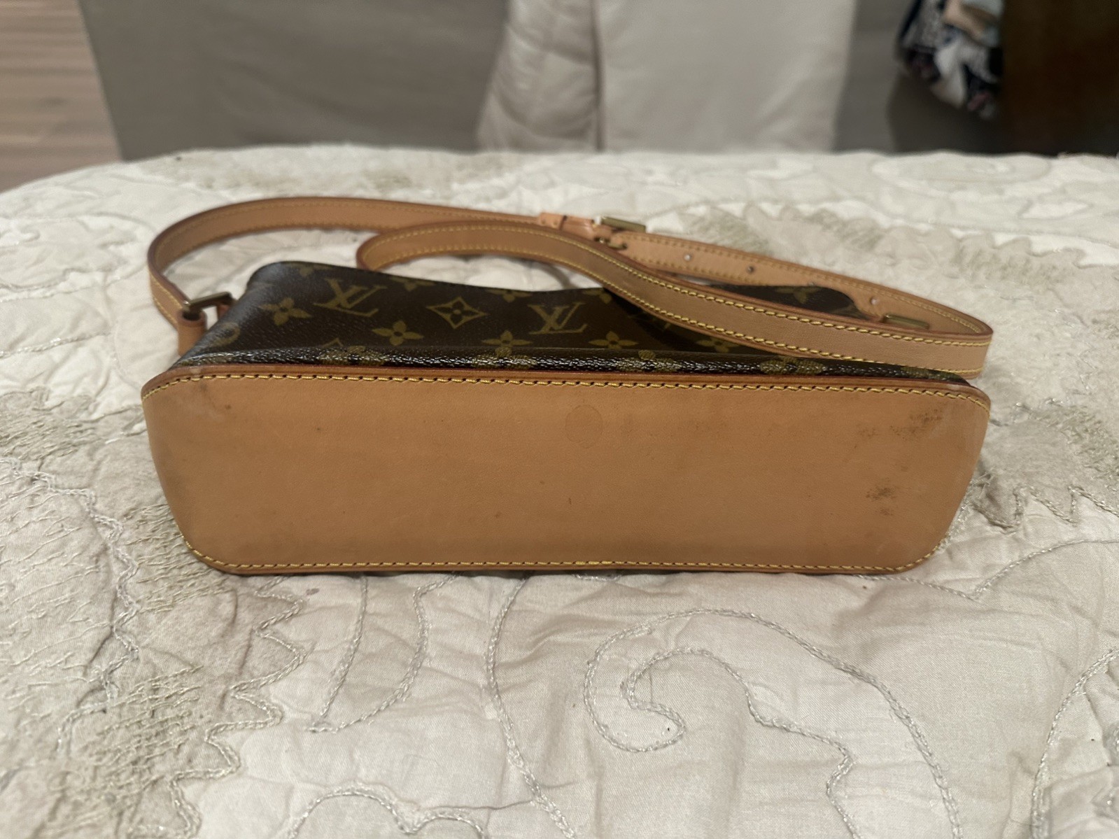 LOUIS VUITTON Trotter Shoulder crossbody Bag M51240 Monogram leather Brown Used