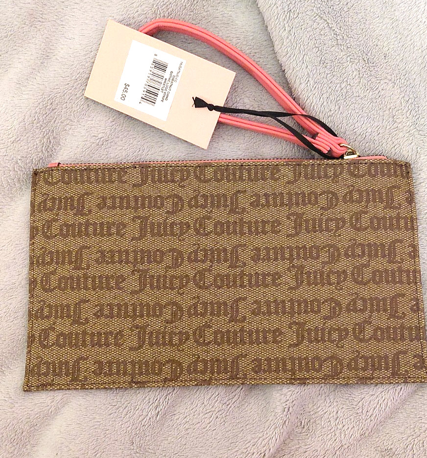juicy couture clutch bag,pink and brown brand new,y2k,