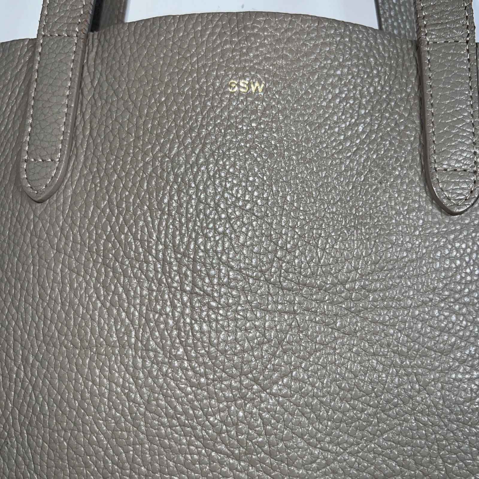 Cuyana Structured Tote large classic Easy bag leather structured pebble Stone