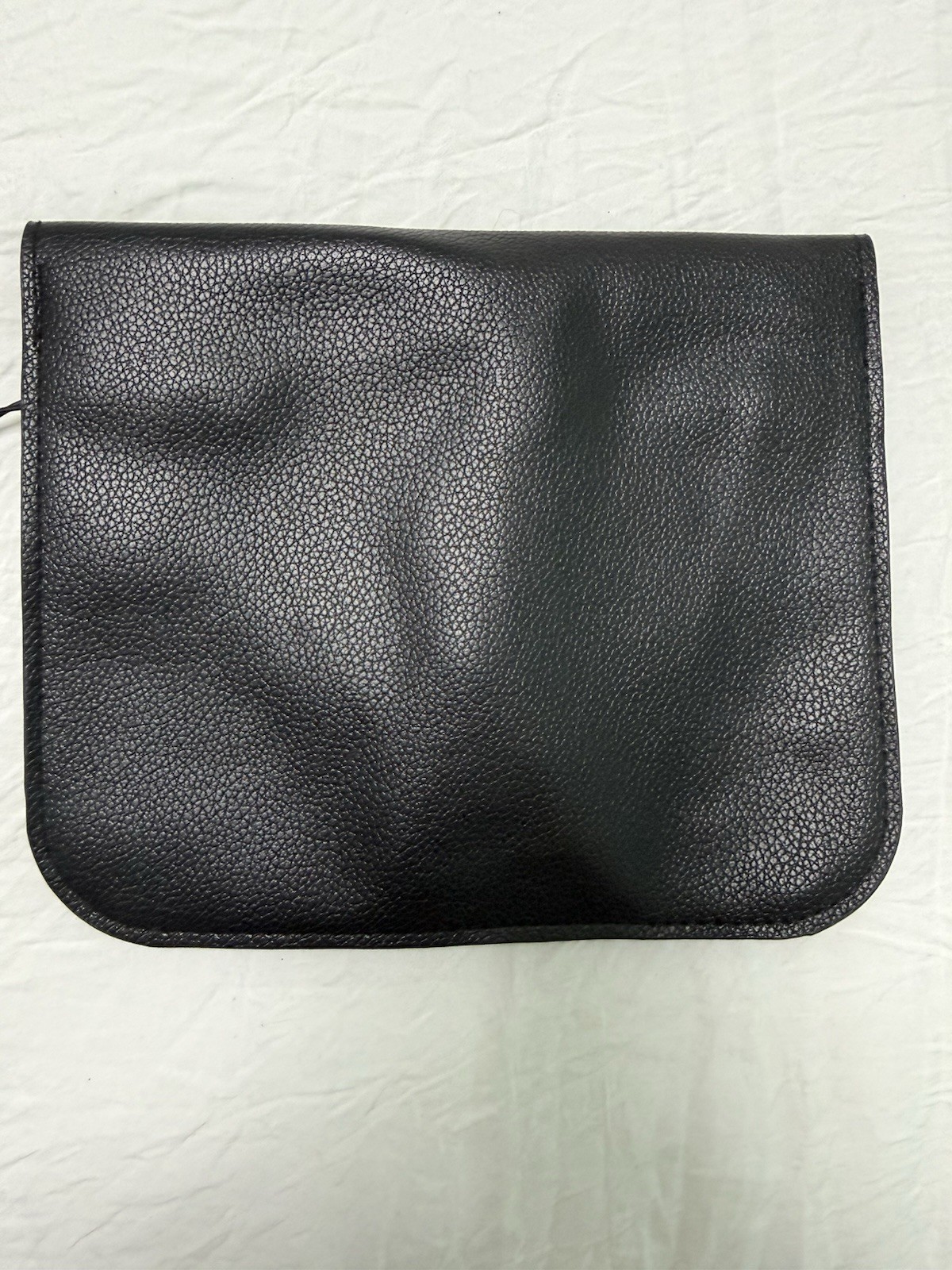 COCO + CARMEN Beaded Floral Clutch Black Faux Leather Envelope Bag