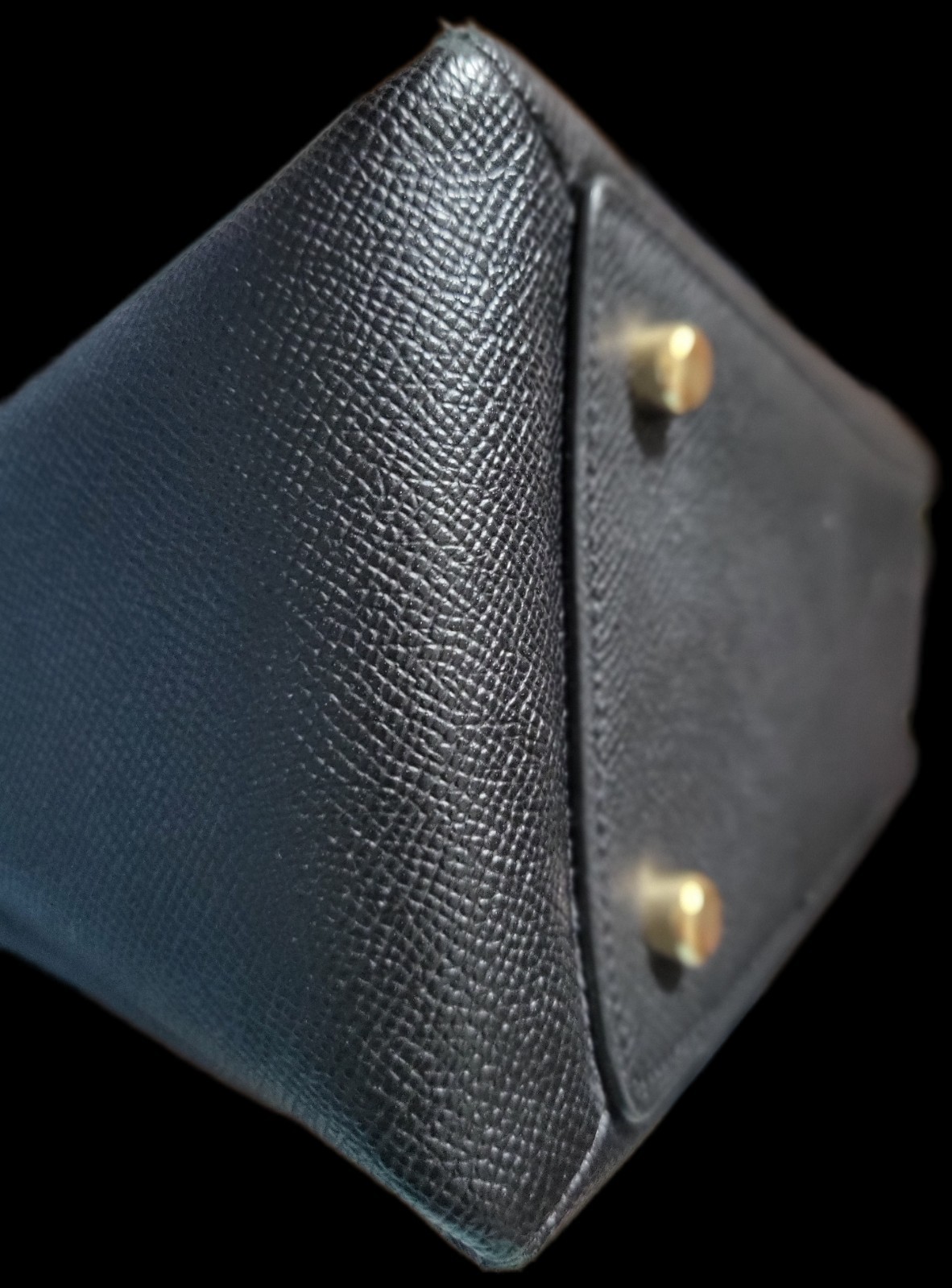Coach Lillie Carryall, Black Crossgrain Leather, Goldtone Hardware