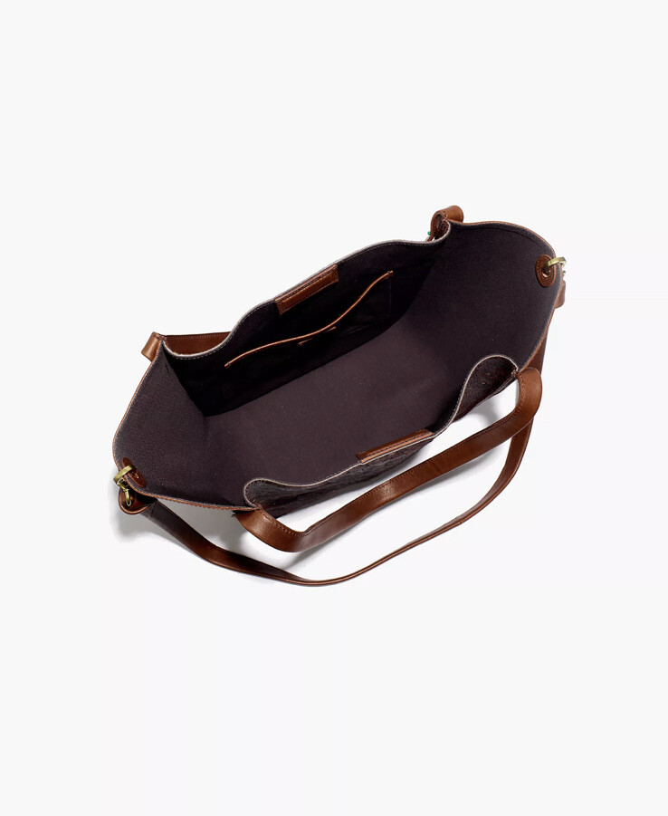 NEW Madewell The Sydney Tote Painted Leopard Calf Hair Edition – Rich Brown Mult