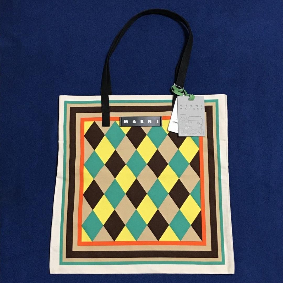 [NWT] Marni bandana tote bag, brand new, gold-brown, MARNI MARKET Made in JAPAN