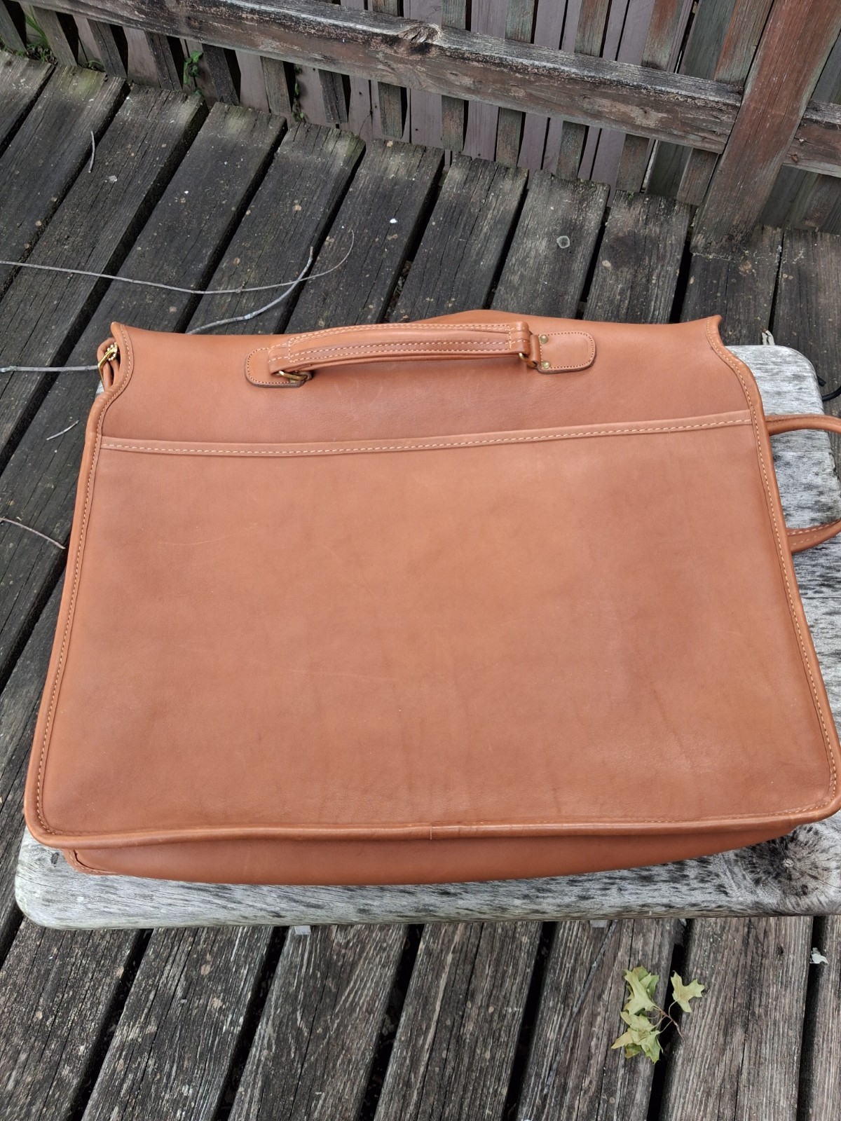 Rare Brittish Tan Vintage COACH Briefcase, 1970s NYC Pre- Serial Number