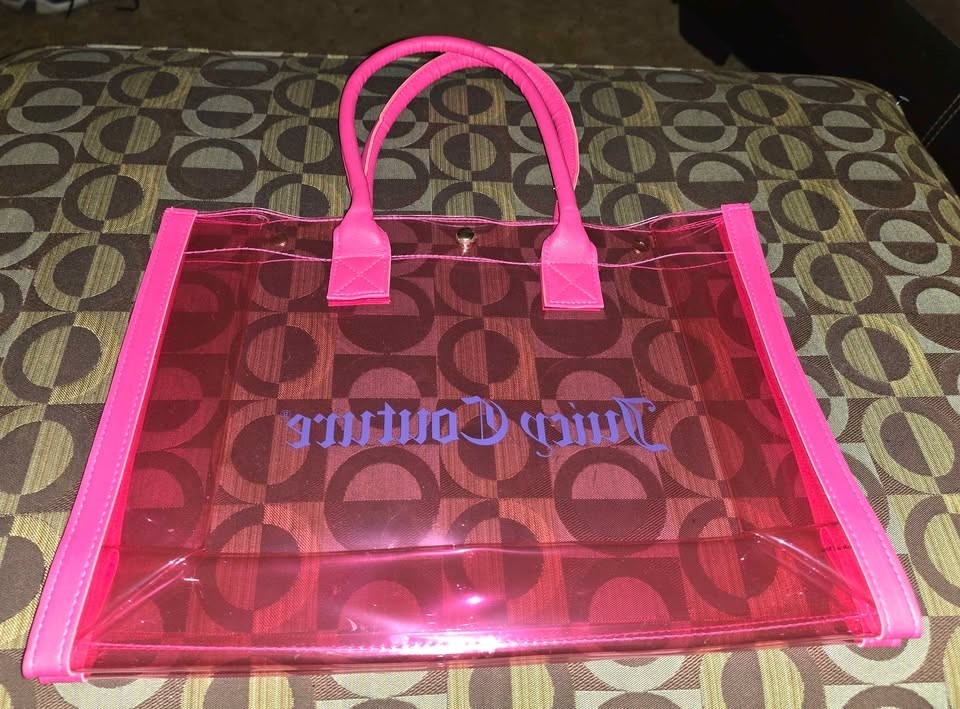 Juicy Couture Pink Clear Tote Bag