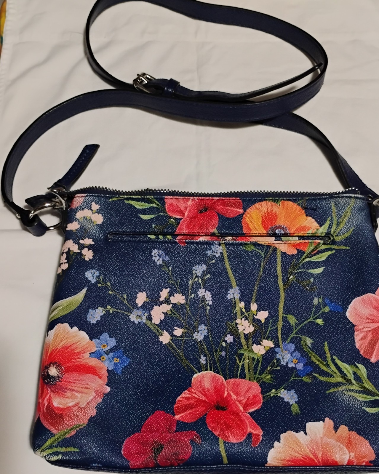 Dana buchman Purse Peonies Navy Floral Shoulder Handbag Purse Magnetic/zip