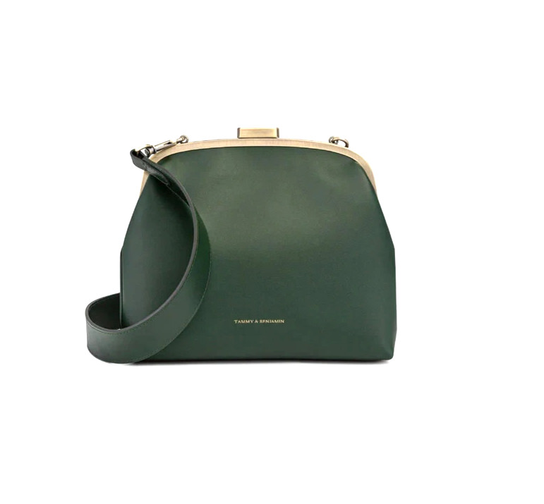 Tammy and Benjamin emerald green Emma bag & strap, made in Italy, retro chic!!