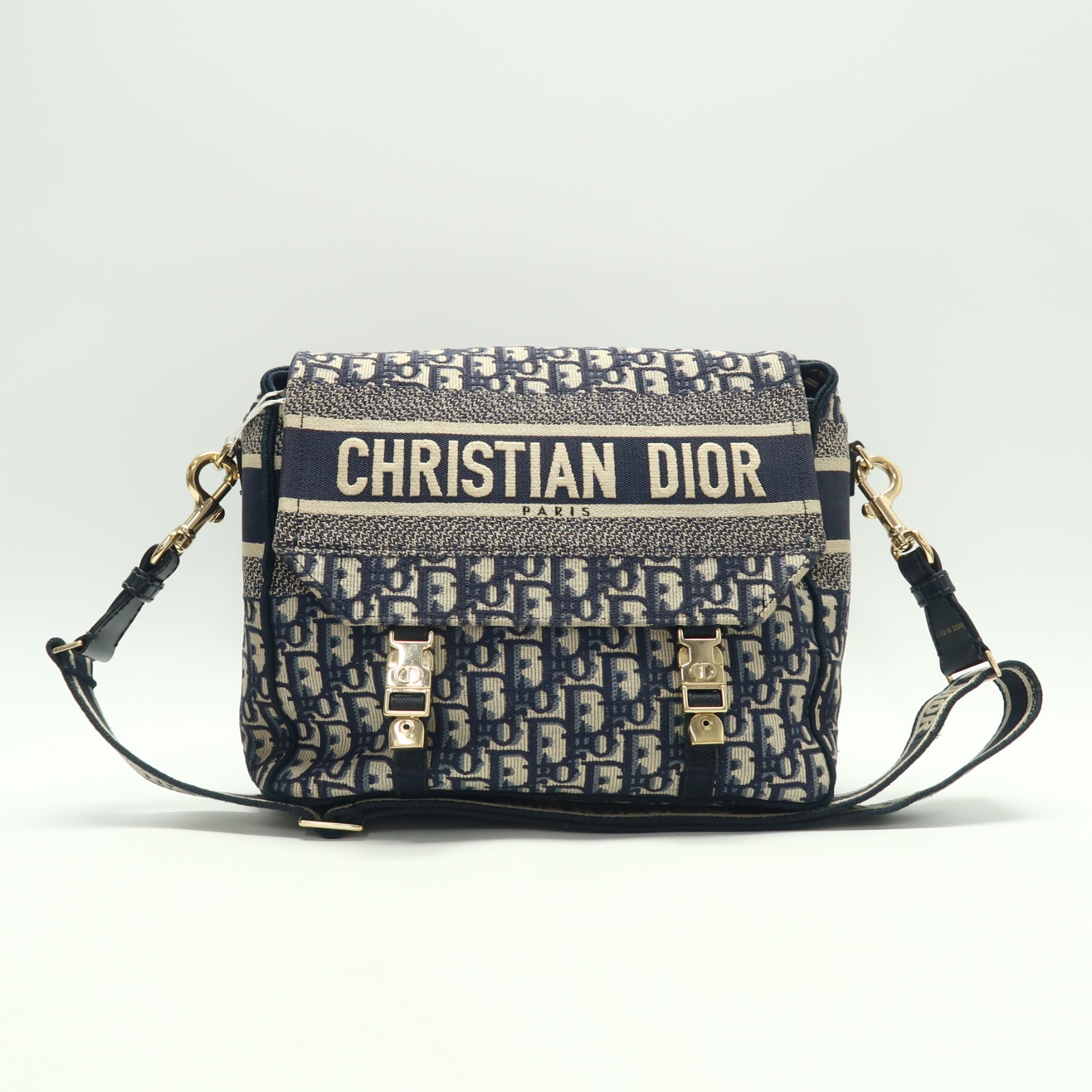 Dior Diorcamp Medium Mesenger Bag Blue Oblique Canvas Shoulder Bag T10332236