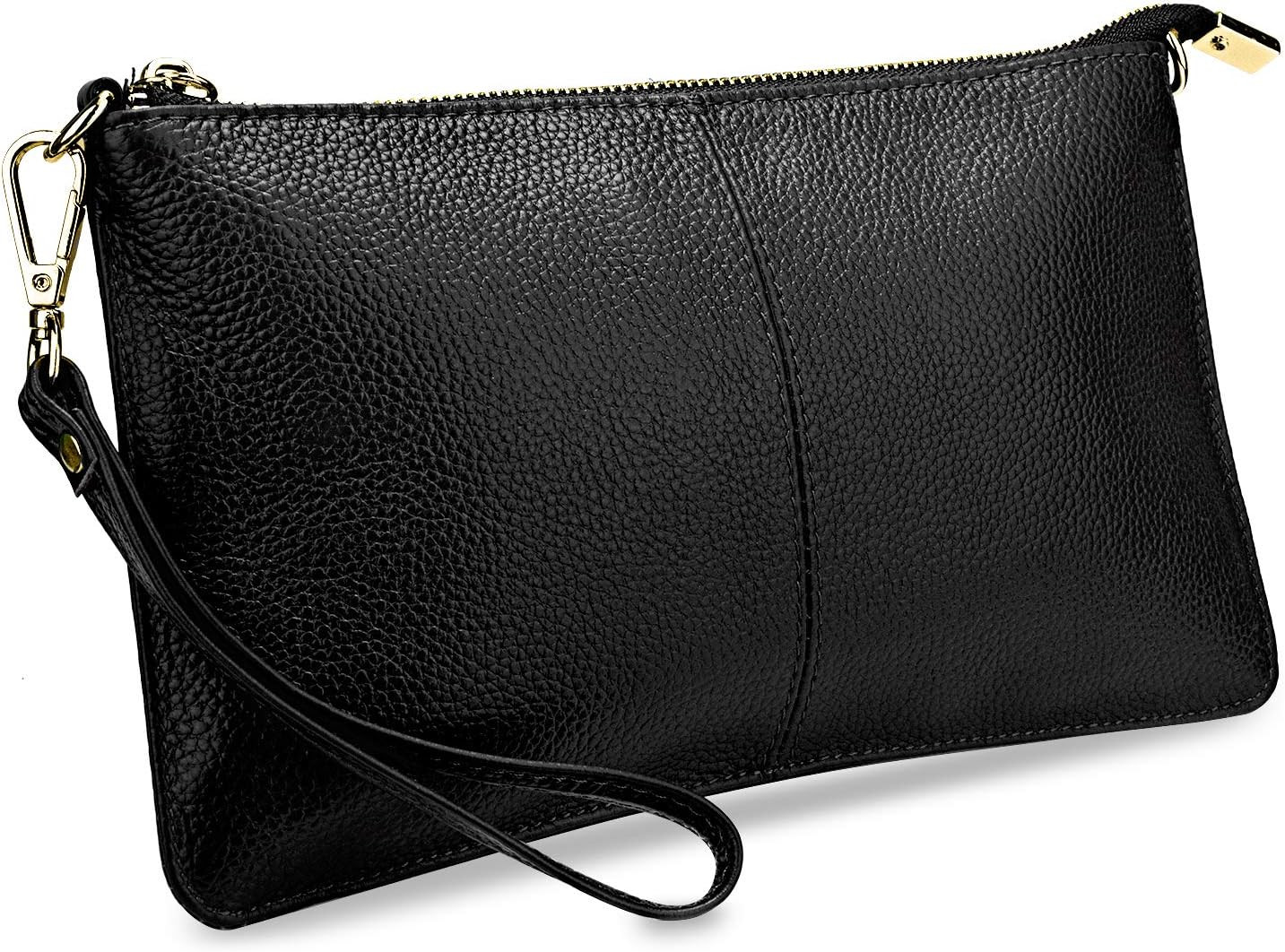 Genuine Leather Wristlet Crossbody Phone Wallet Purse Women Multi Pocket Bag New