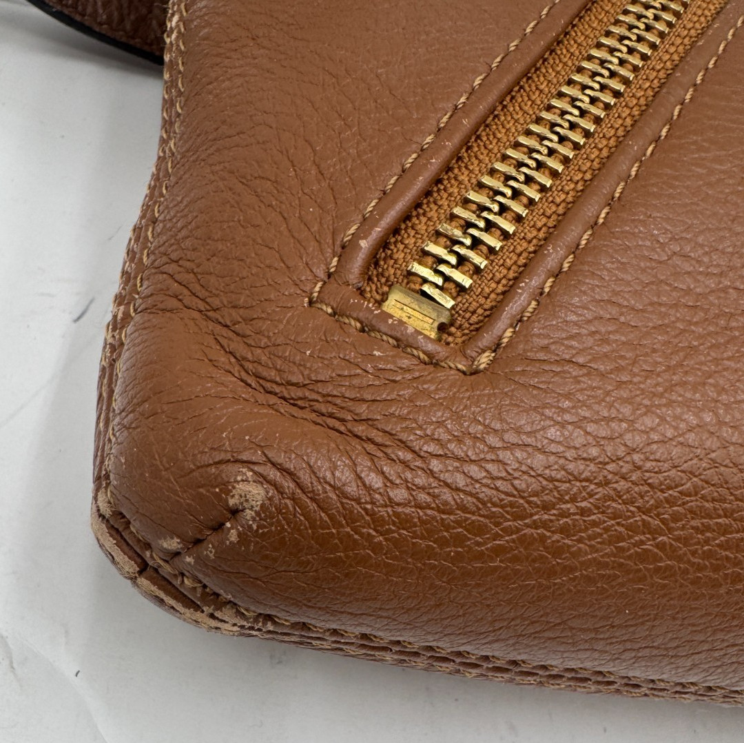 Michael Kors Women’s Handbag Cognac Brown Leather Adjustable Strap Crossbody Bag