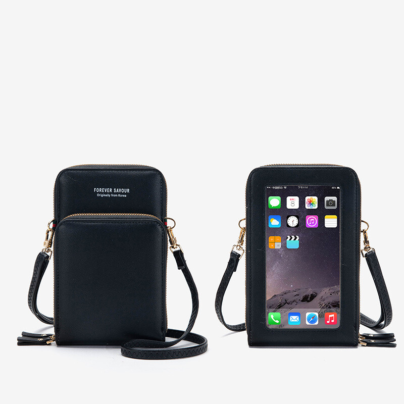 Large-capacity Women Shoulder Crossbody Bag Cell Phone Bag Zipper Wallet Handbag