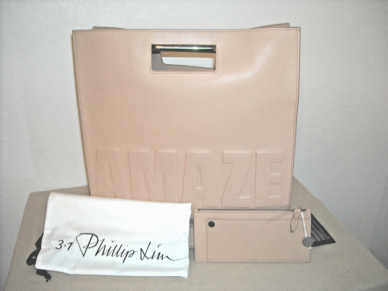 On Sale!!! 3.1 Phillip Lim AMAZE TOTE Handbag & Wristlet SET in “NUDE” Leather