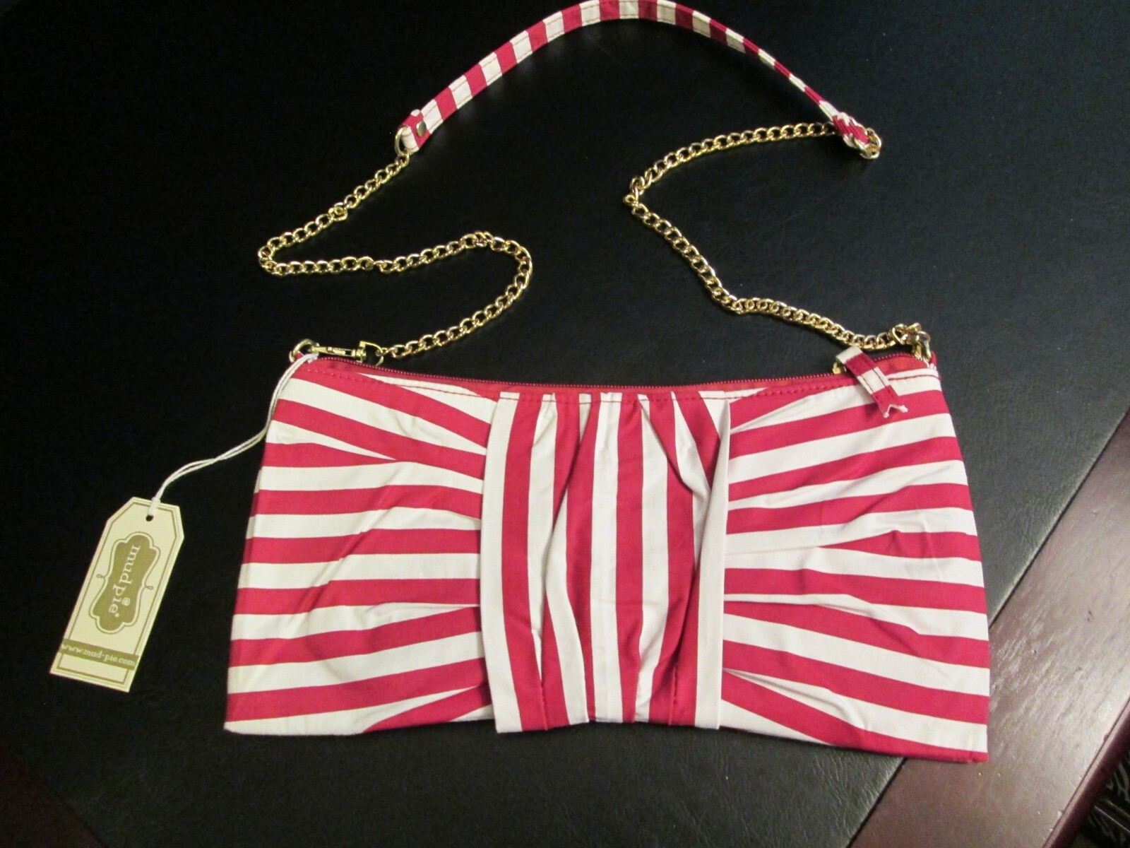 Gameday Purse with Chain, Burgundy, Tangerine, Black, or Navy by Mud Pie, NWT