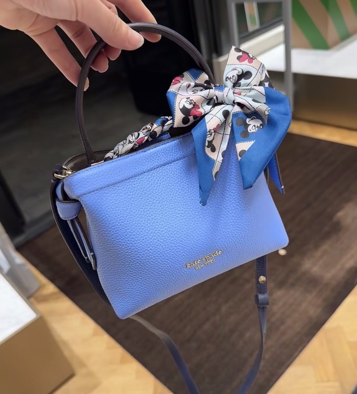 ??kate spade boutique bag Knott MINI Crossbody Tote Genie Blue Multi KG103 NWT