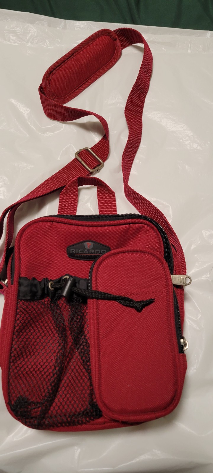 Ricardo Beverly Hills Red Purse Shoulder Bag Cross Body 7 X 11
