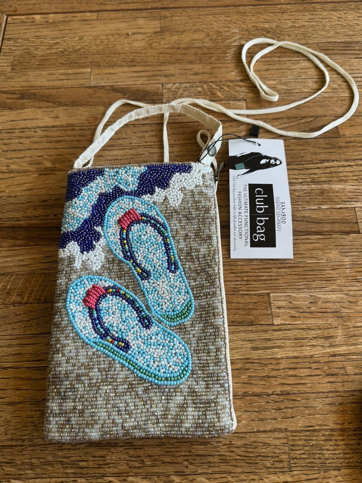 Bamboo Trading Company Beaded Handmade Club Bag