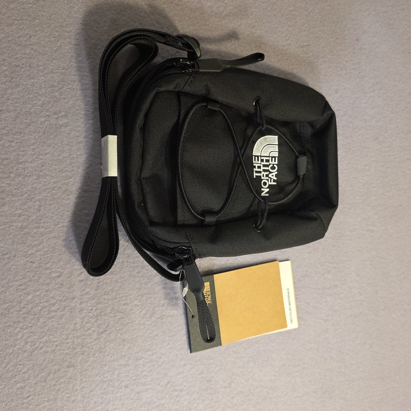 The North Face Black Small Crossbody Bag Adjustable Strap Zip Closure Logo