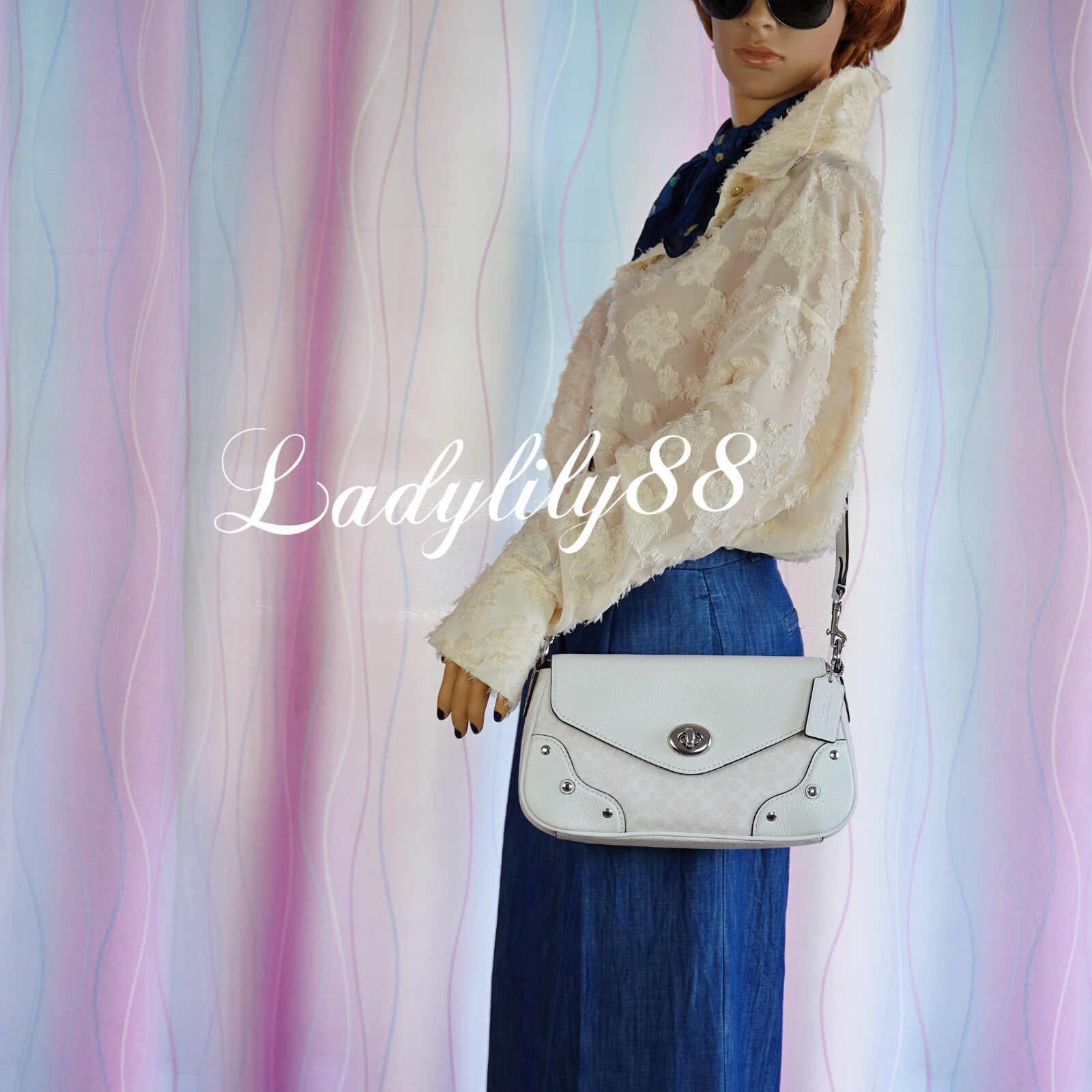 NWT COACH CE639 MILLIE SHOULDER BAG IN COLORBLOCK SIGNATURE CANVAS LEATHER $428