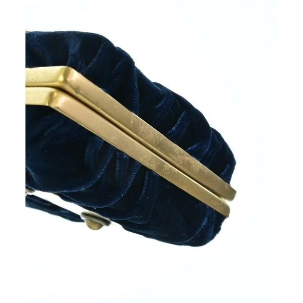 Stella McCartney Navy Gold Clutch Bag Women 8.3in Auth