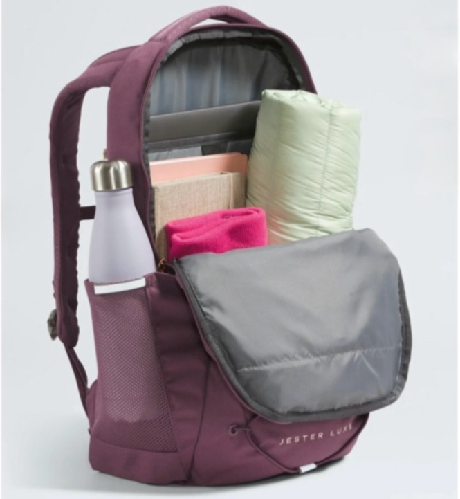 The North Face Jester Luxe NWT Backpack W 27L 16 in Laptop Purple Rose Gold HW