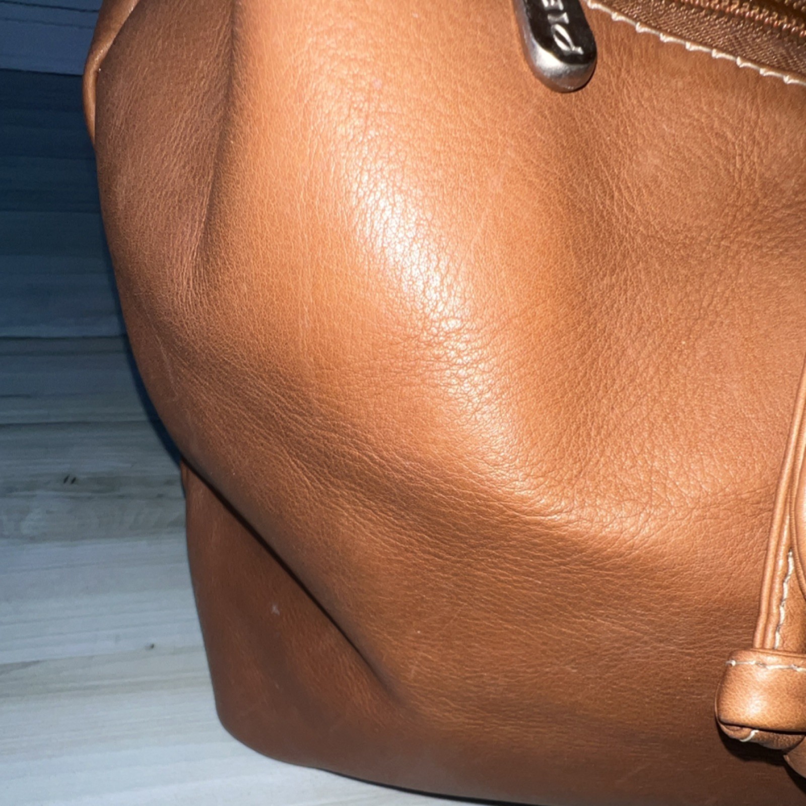 Piel Brown Leather Mini Backpack Buckle Accent Zipper Pockets, Never Worn