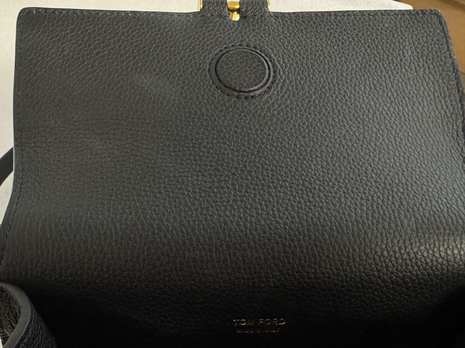 Tom Ford Women’s Black Tara Mini Leather Crossbody Shoulder Hand Purse Bag.